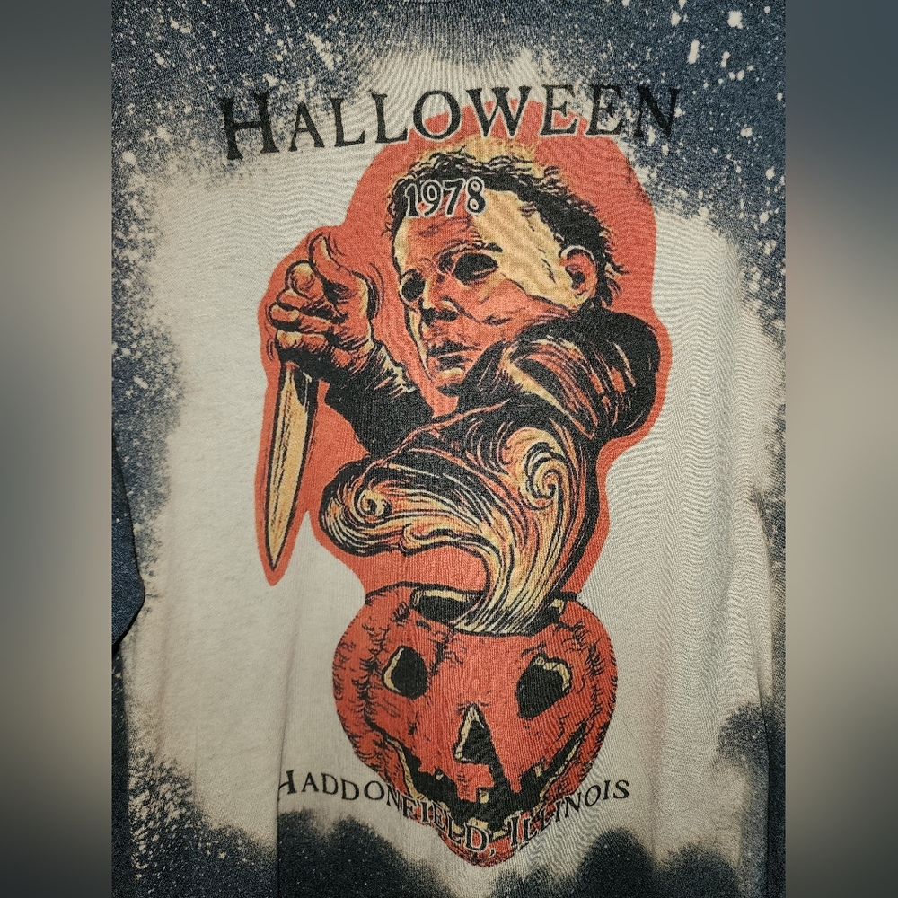 Michael Myers Halloween Bleached Graphic T-Shirt